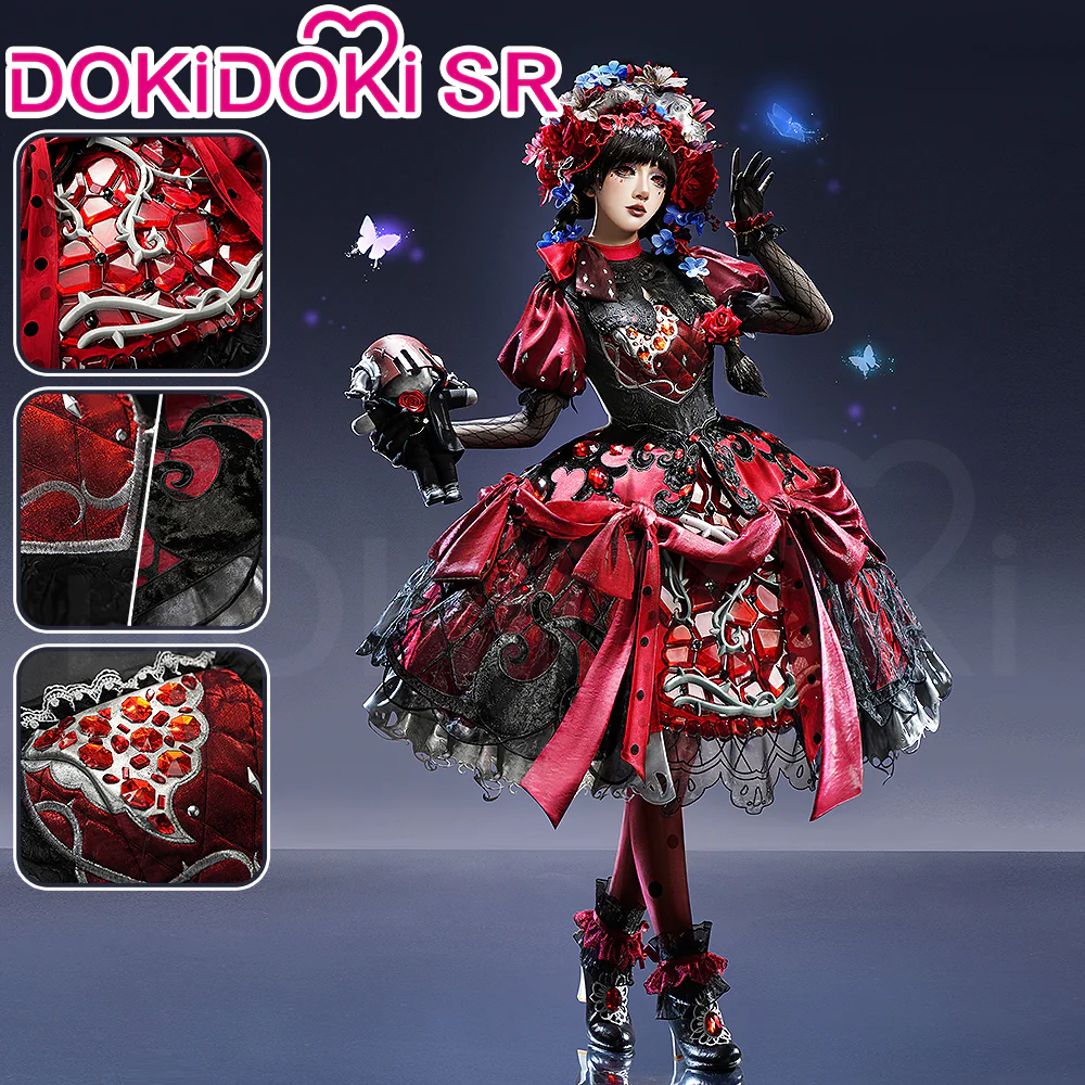 DokiDoki-SR Game Identity V Cosplay Little Girl Miss Pomegranate Plate Costume / Doll / Wig idv