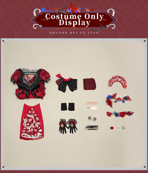 DokiDoki-SR Game Identity V Cosplay Little Girl Miss Pomegranate Plate Costume / Doll / Wig idv - Image 12