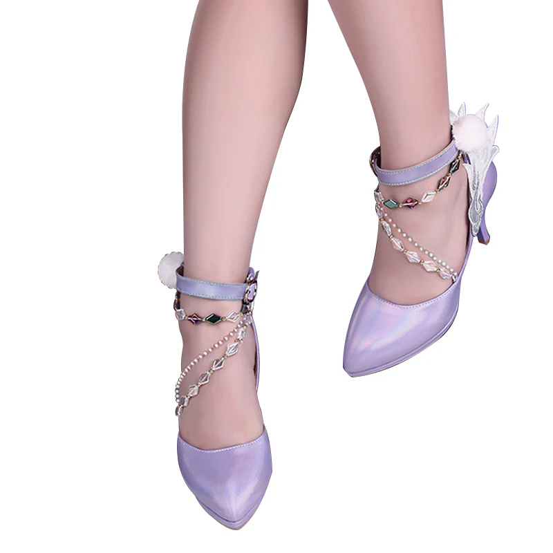 【Costume Ready For Ship】DokiDoki-SR Game NARAKA: BLADEPOINT Cosplay ZIPING YIN Costume / Wig / Shoes Champion Forged Ethereal Glow Yin Ziping - Image 13