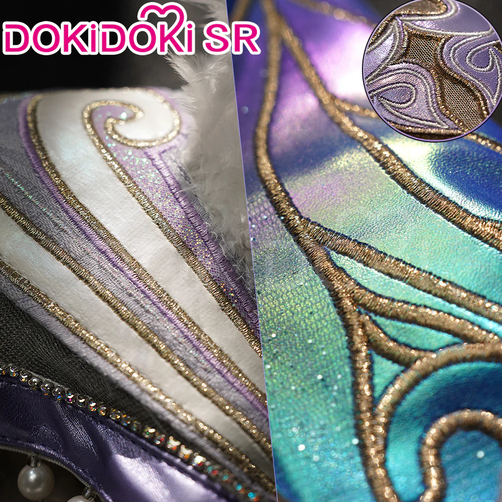 【Costume Ready For Ship】DokiDoki-SR Game NARAKA: BLADEPOINT Cosplay ZIPING YIN Costume / Wig / Shoes Champion Forged Ethereal Glow Yin Ziping - Image 2