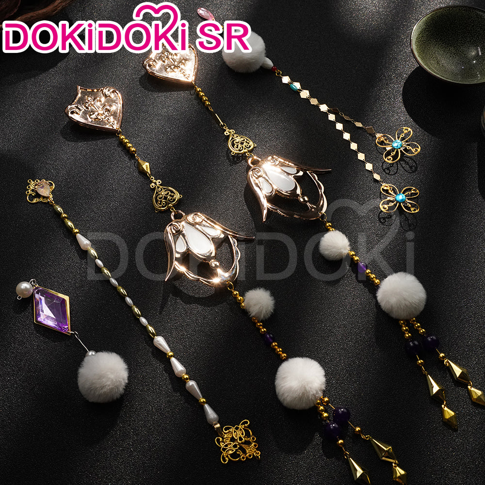 【Costume Ready For Ship】DokiDoki-SR Game NARAKA: BLADEPOINT Cosplay ZIPING YIN Costume / Wig / Shoes Champion Forged Ethereal Glow Yin Ziping - Image 4