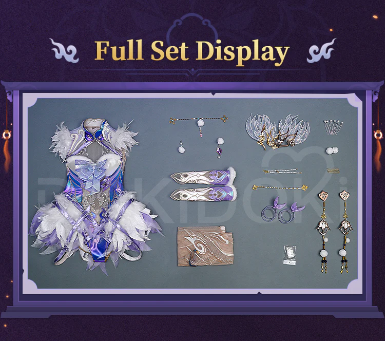 【Costume Ready For Ship】DokiDoki-SR Game NARAKA: BLADEPOINT Cosplay ZIPING YIN Costume / Wig / Shoes Champion Forged Ethereal Glow Yin Ziping - Image 7