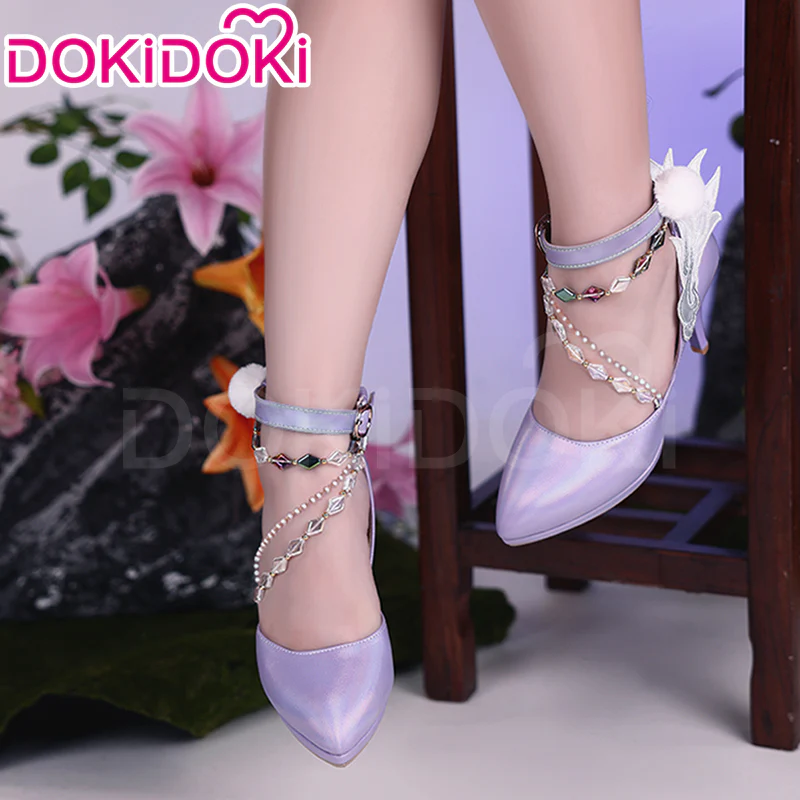 【Costume Ready For Ship】DokiDoki-SR Game NARAKA: BLADEPOINT Cosplay ZIPING YIN Costume / Wig / Shoes Champion Forged Ethereal Glow Yin Ziping - Image 8