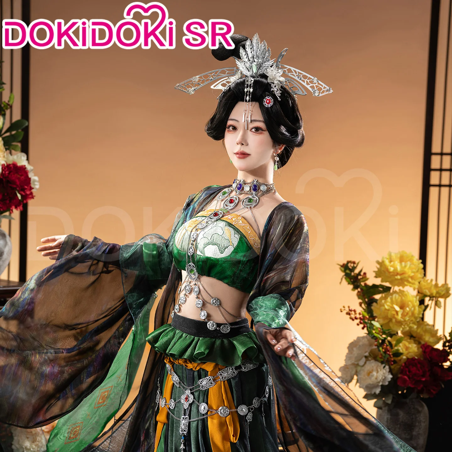 DokiDoki-SR Game Where Winds Meet Cosplay Floral Reverie Sect Uniform Costume Zui Hua Yin Zuihuayin - Image 2
