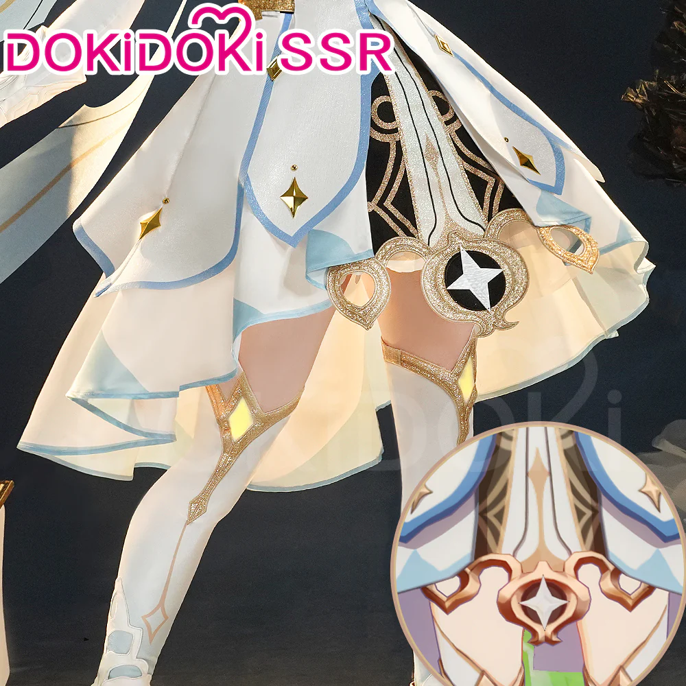 【Ready For Ship】【7 Diffrent Lights】DokiDoki-SSR Game Genshin Impact Traveler Lumine Cosplay Costume Ying /Shoes - Image 3