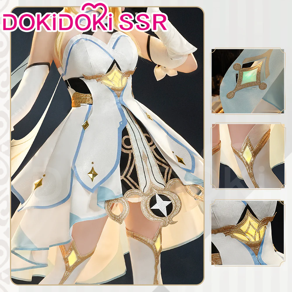 【Ready For Ship】【7 Diffrent Lights】DokiDoki-SSR Game Genshin Impact Traveler Lumine Cosplay Costume Ying /Shoes - Image 6