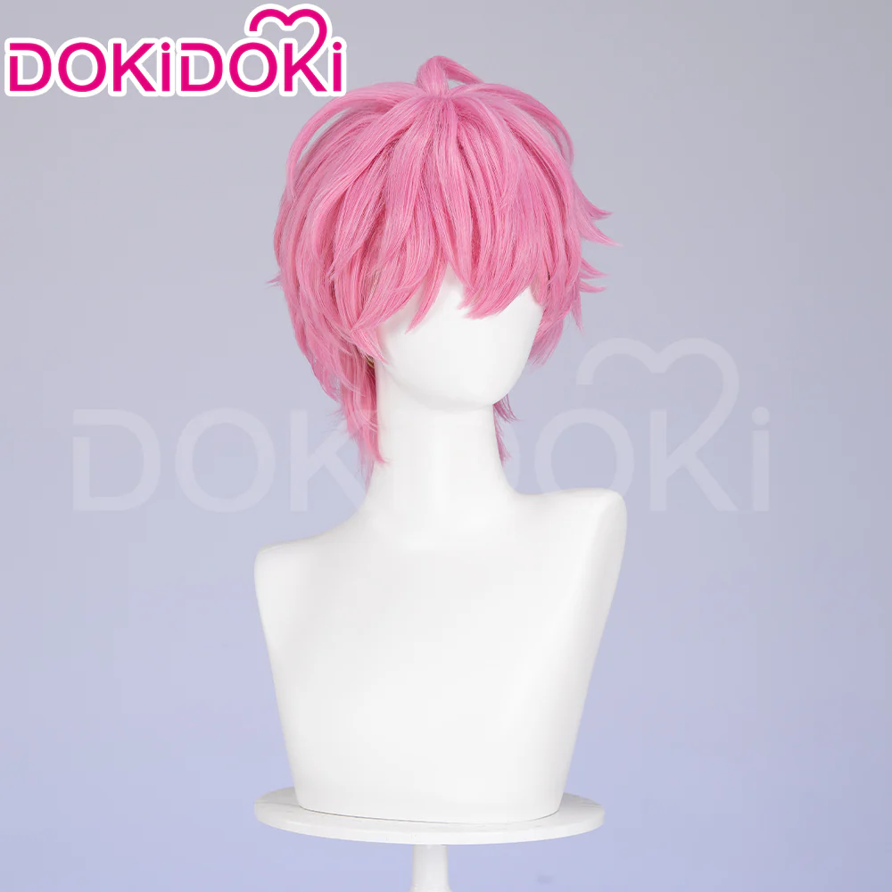 【Ready For Ship】DokiDoki Virtual Idol PLAVE Cosplay Bamby Wig Short Straight Pink Hair Chae Bong Gu Chae Bonggu - Image 3