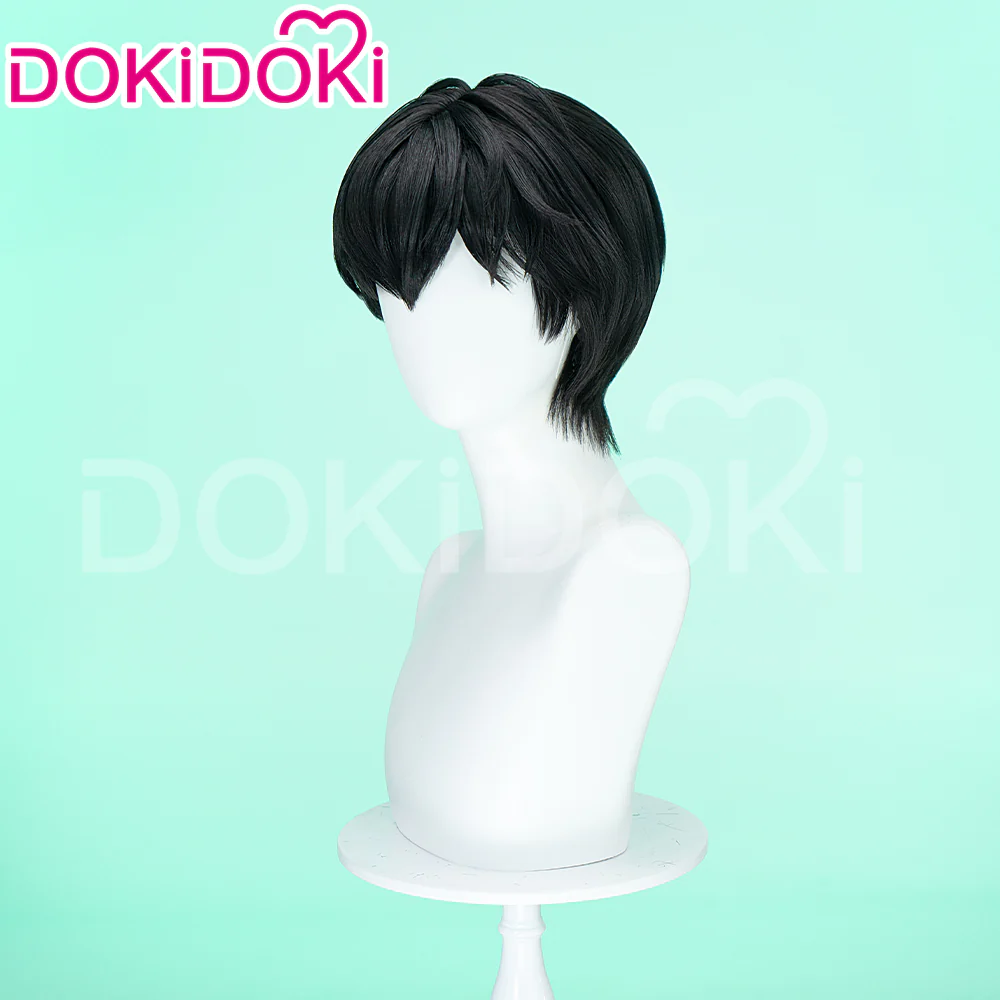 【Ready For Ship】DokiDoki Virtual Idol PLAVE Cosplay Hamin Wig Short Straight Black Hair Yu Hamin - Image 2