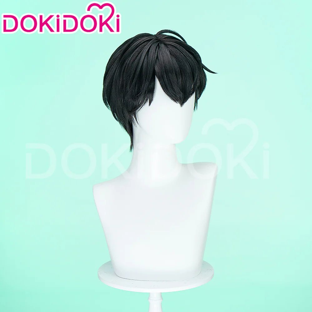 【Ready For Ship】DokiDoki Virtual Idol PLAVE Cosplay Hamin Wig Short Straight Black Hair Yu Hamin - Image 3