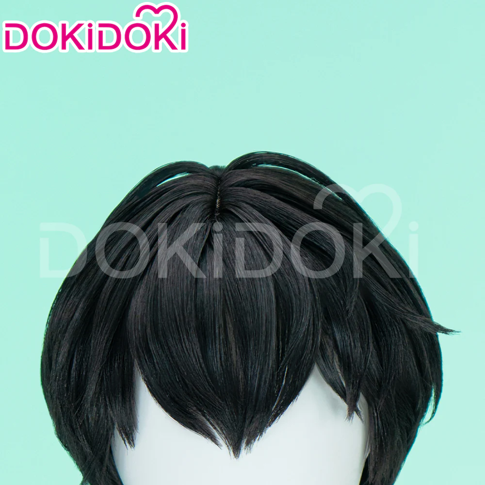 【Ready For Ship】DokiDoki Virtual Idol PLAVE Cosplay Hamin Wig Short Straight Black Hair Yu Hamin - Image 4