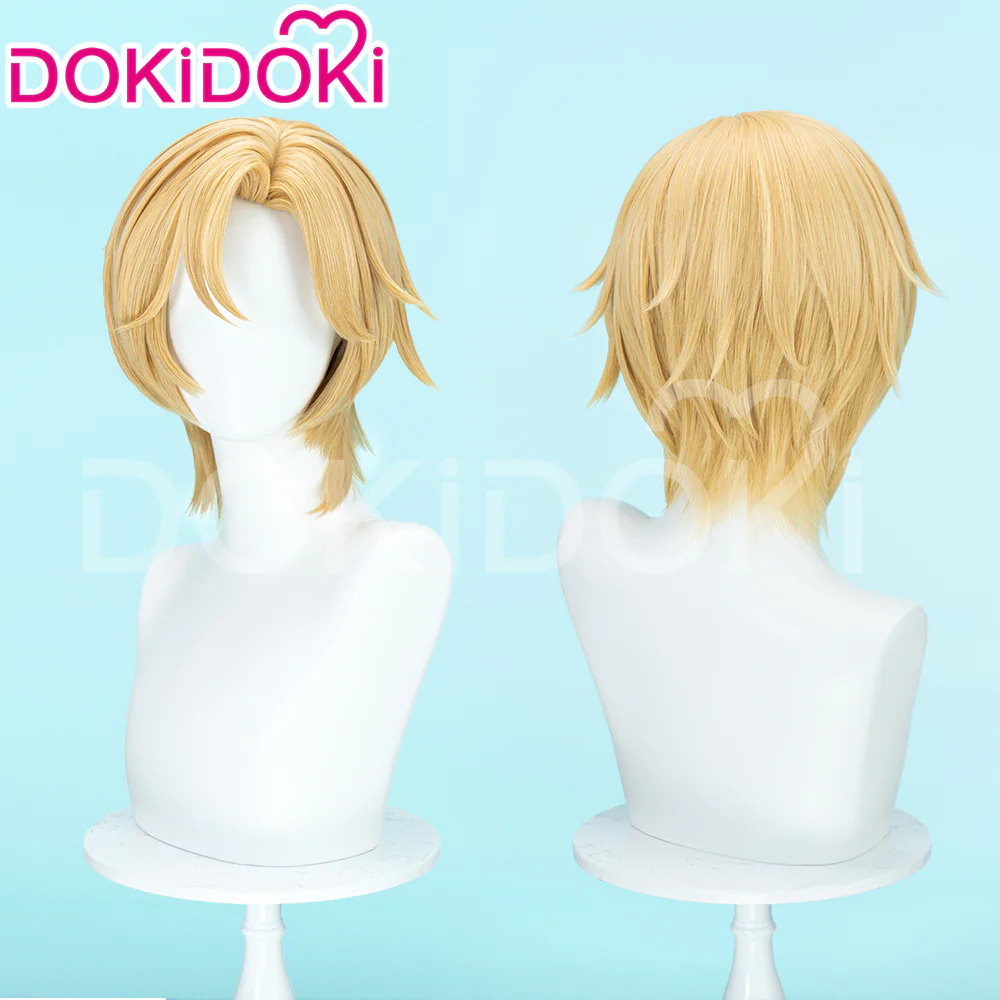 【Ready For Ship】DokiDoki Virtual Idol PLAVE Cosplay Noah Wig Short Straight Yellow Hair Han Noah