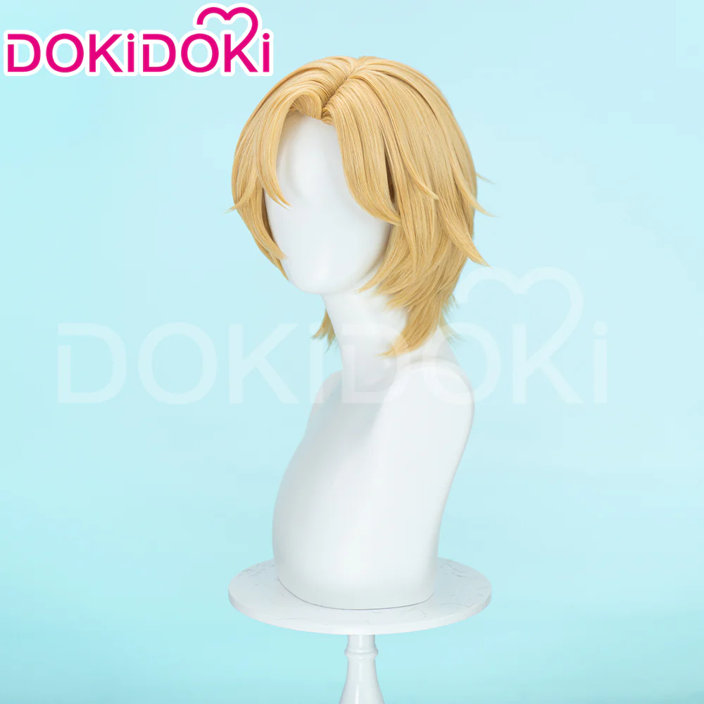 【Ready For Ship】DokiDoki Virtual Idol PLAVE Cosplay Noah Wig Short Straight Yellow Hair Han Noah - Image 3