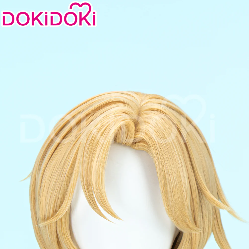 【Ready For Ship】DokiDoki Virtual Idol PLAVE Cosplay Noah Wig Short Straight Yellow Hair Han Noah - Image 4