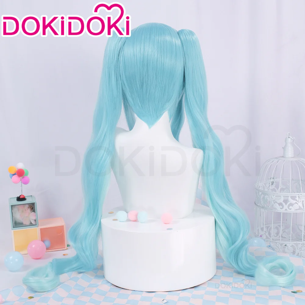 【Ready For Ship】DokiDoki Cosplay Wig 16th Anniversary Long Curly Blue Hair - Image 3