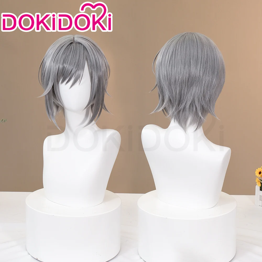 【Ready For Ship】DokiDoki Prooject Sekaai Colorful Staage! Cosplay Hinomorii Shihoo Wig Short Straight Silver Hair Leo/need