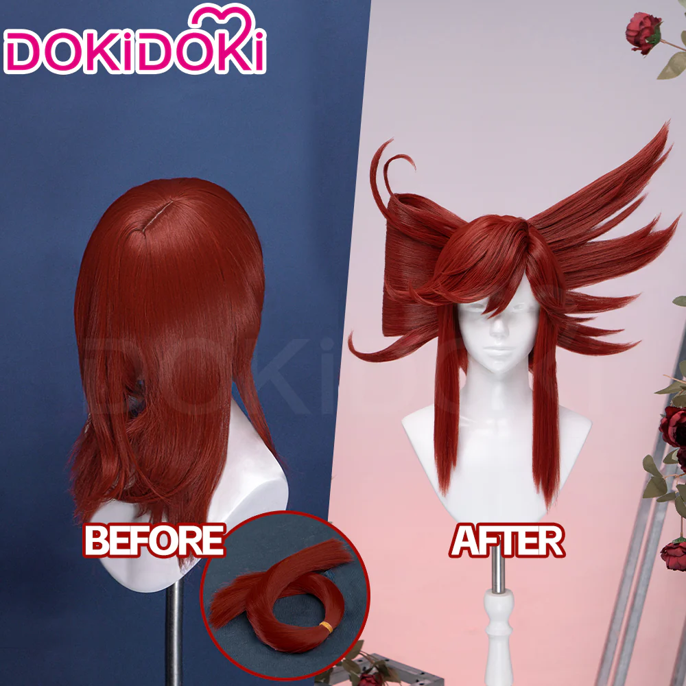 【Ready For Ship】DokiDoki Anime GACHIAKUTA Cosplay Riyo Reaper Wig Long Red Hair Fishtail Braid - Image 3