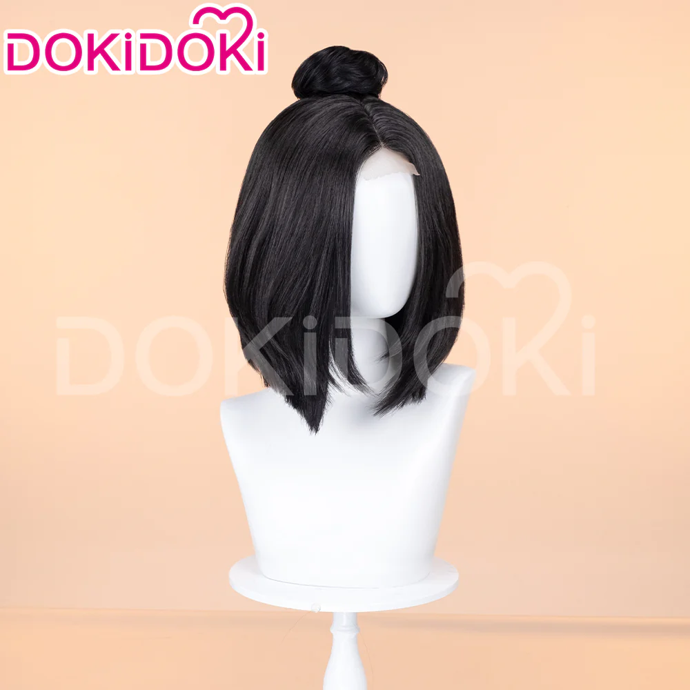 【Front Lace】DokiDoki Game Black Myth Wukong Cosplay Ping Ping Wig Short Straight Black Wig Pingping - Image 2