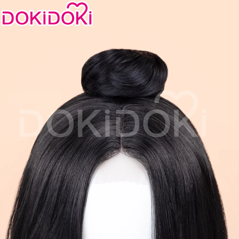 【Front Lace】DokiDoki Game Black Myth Wukong Cosplay Ping Ping Wig Short Straight Black Wig Pingping - Image 4