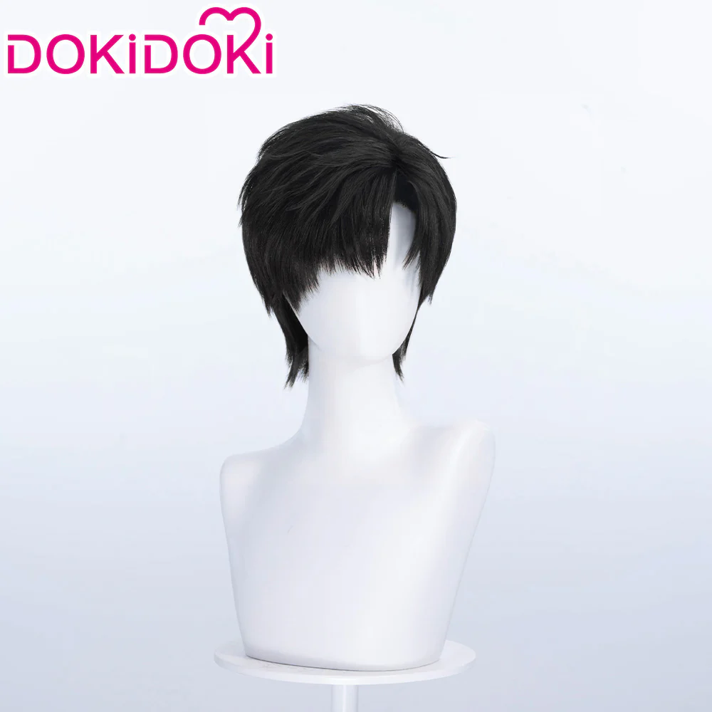 【Partially Ready For Ship】【Small Area Front Lace】DokiDoki Game Light and Night Cosplay Zayne / Osborn Wig / Glasses / Ears Short Straight Black Hair Xiao Yi Mullet Silent Radiance - Image 8