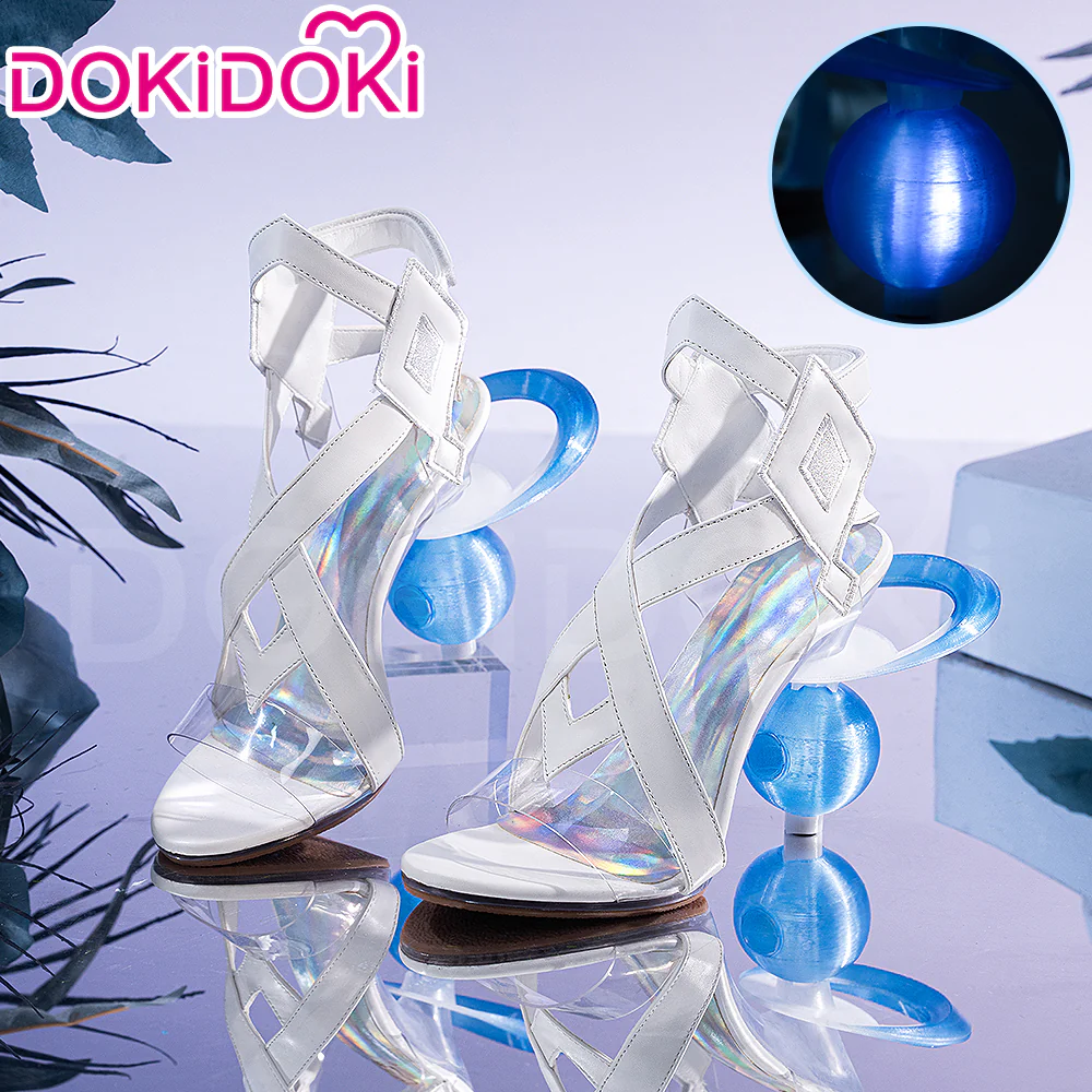 【Partially Ready For Ship】【Glowing】【Platform Sole】DokiDoki Game Genshin Impact Cosplay Columbina Shoes Moon Maiden Song of the Welkin Moon 11.5 CM