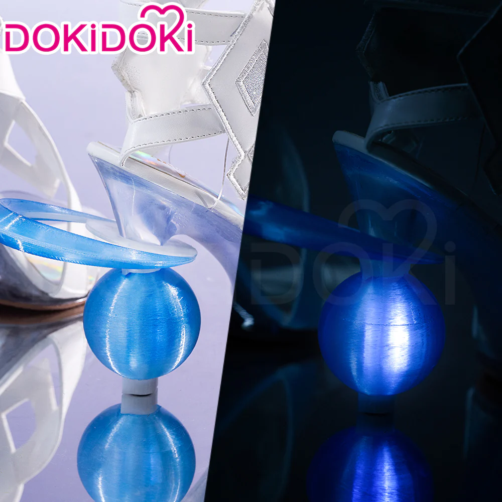 【Partially Ready For Ship】【Glowing】【Platform Sole】DokiDoki Game Genshin Impact Cosplay Columbina Shoes Moon Maiden Song of the Welkin Moon 11.5 CM - Image 2