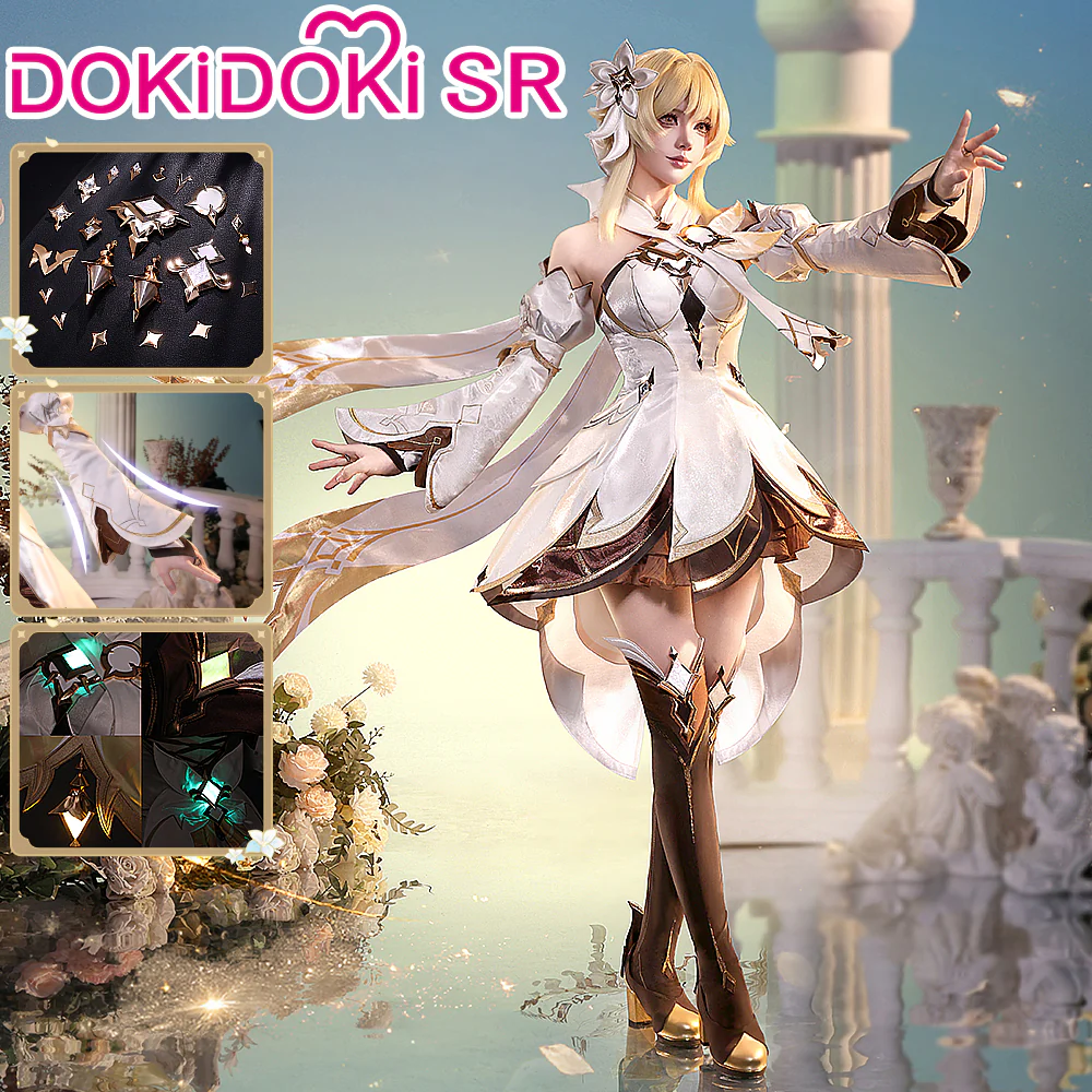 【Glowing】【Size S-2XL】DokiDoki-SR Genshin Impact Cosplay Traveler Lumine Costume Ying As Heaven and Earth Are Made Anew - Image 2