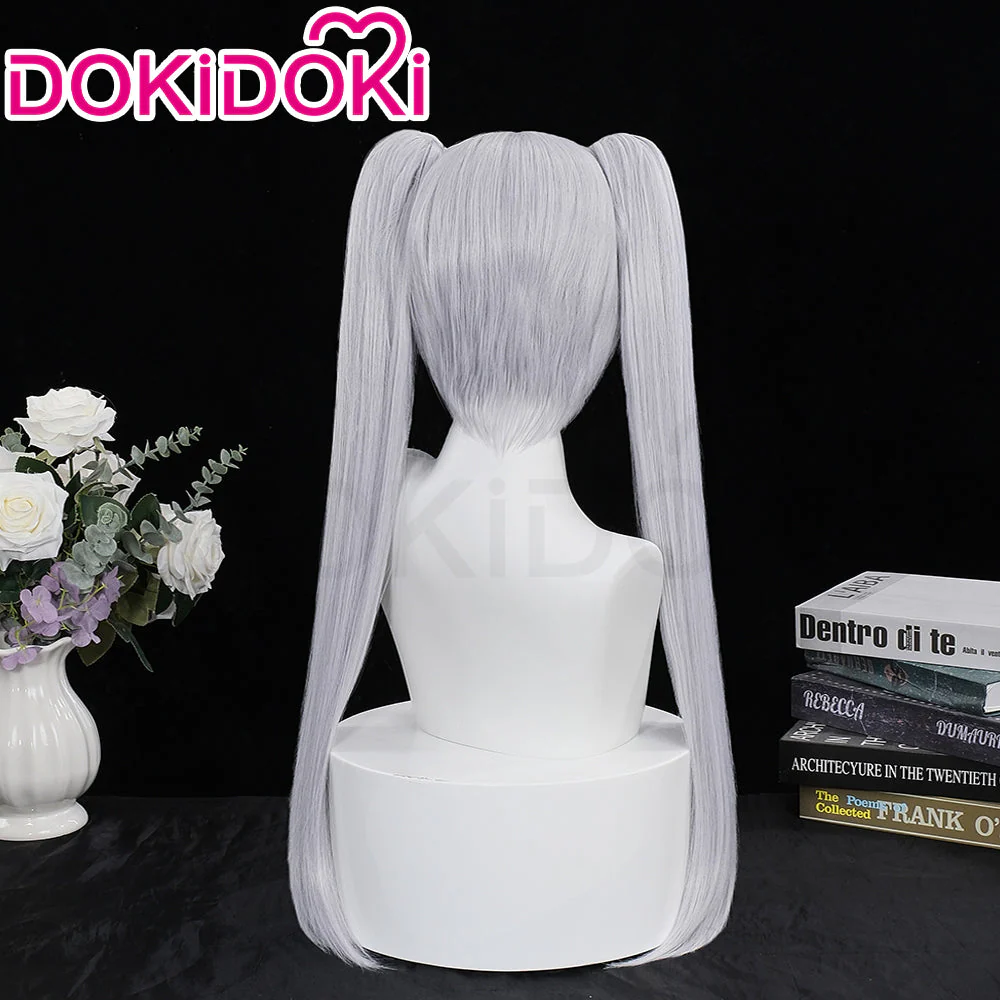 【US/EU LOCAL SHIPPING】DokiDoki Anime Manga Cosplay Friieren Wig Long Straight Grey Hair - Image 3