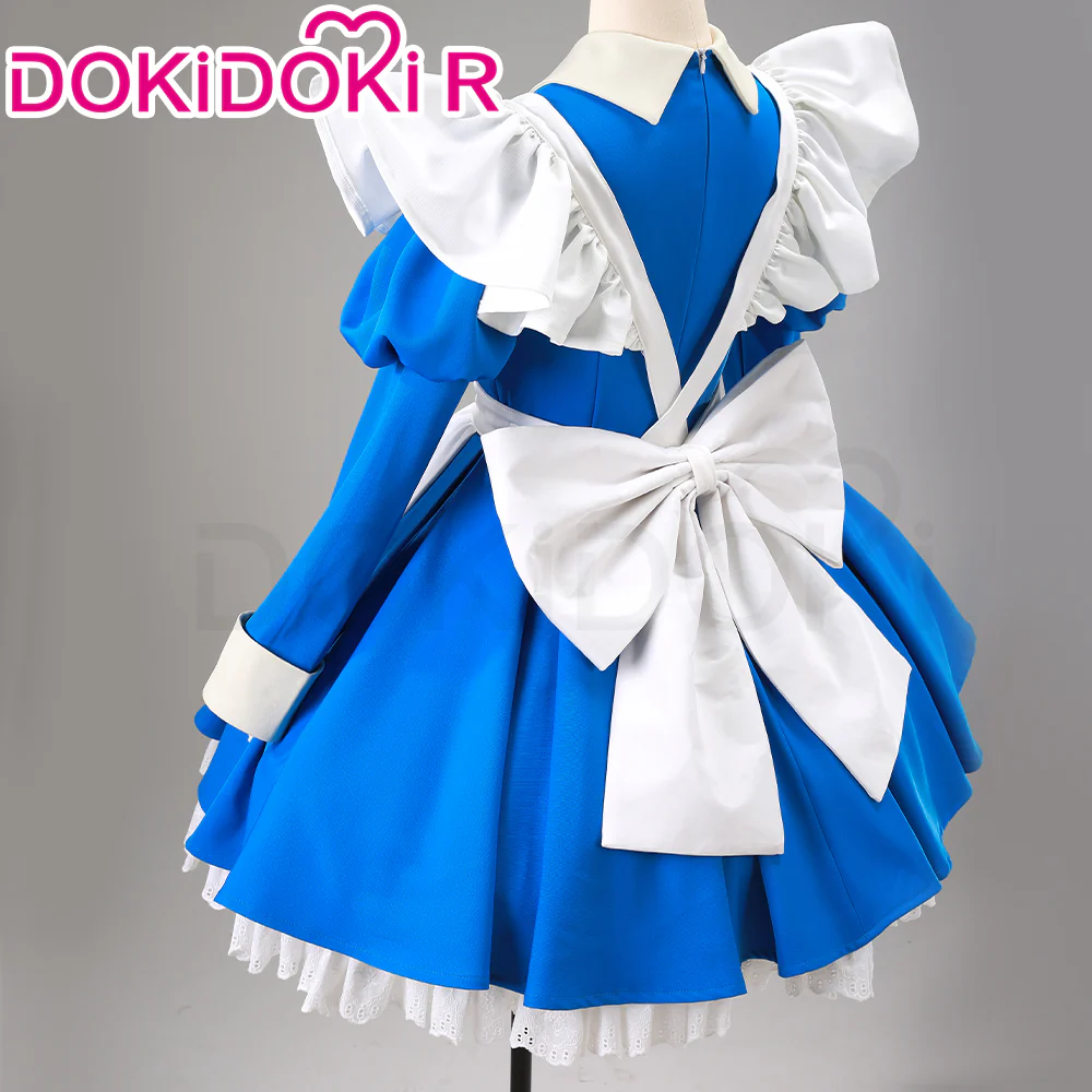 【In Stock】【Size XS-2XL】DokiDoki-R  Anime Card Captor Sakura Cosplay Kinomoto Sakura Alice Costume White Blue Dress / Bow Accessory - Image 3