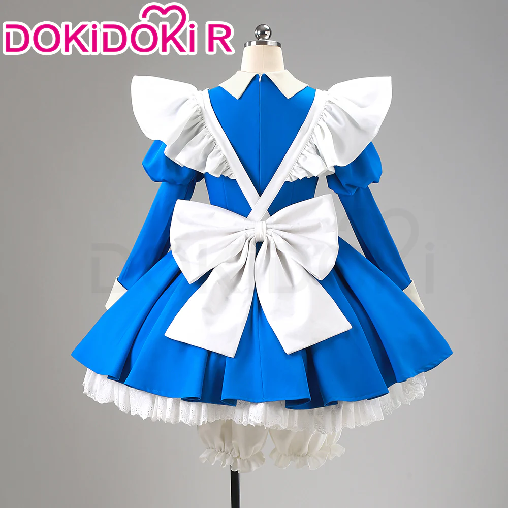 【In Stock】【Size XS-2XL】DokiDoki-R  Anime Card Captor Sakura Cosplay Kinomoto Sakura Alice Costume White Blue Dress / Bow Accessory - Image 4