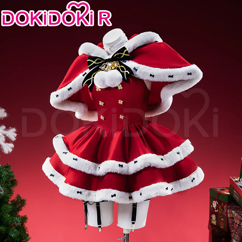 【In Stock】DokiDoki-R Game Cosplay Costume Christmas Red Dress - Image 2