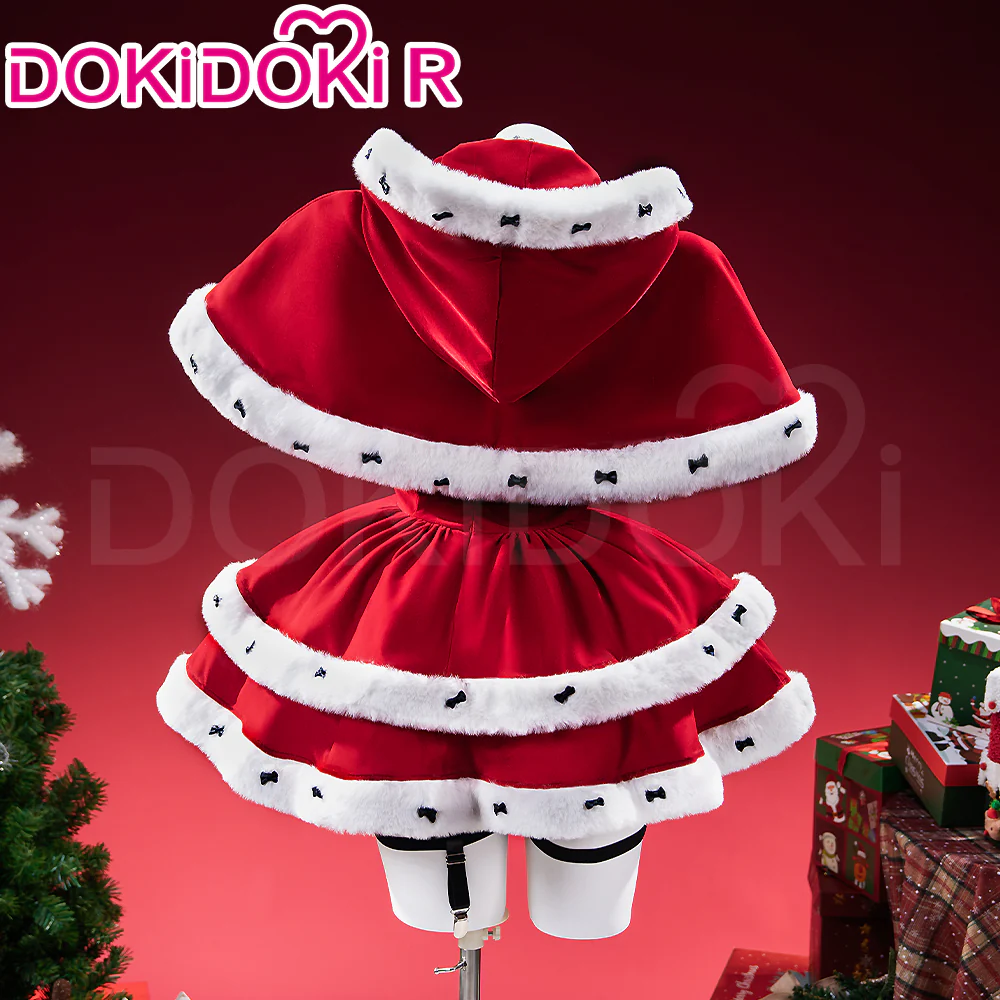 【In Stock】DokiDoki-R Game Cosplay Costume Christmas Red Dress - Image 3