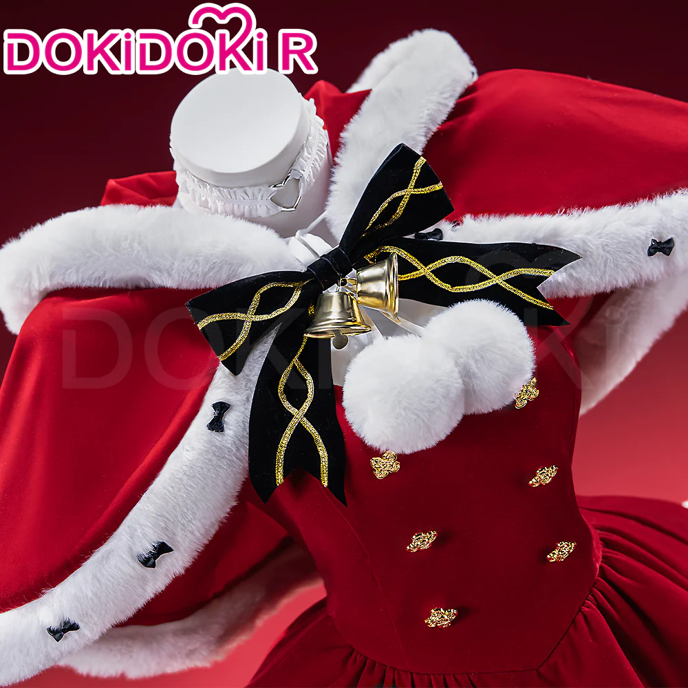 【In Stock】DokiDoki-R Game Cosplay Costume Christmas Red Dress - Image 4