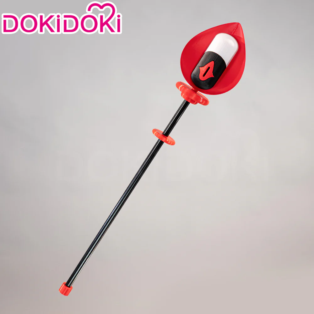 DokiDoki Anime Cosplay Prop Black Red Microphone - Image 2