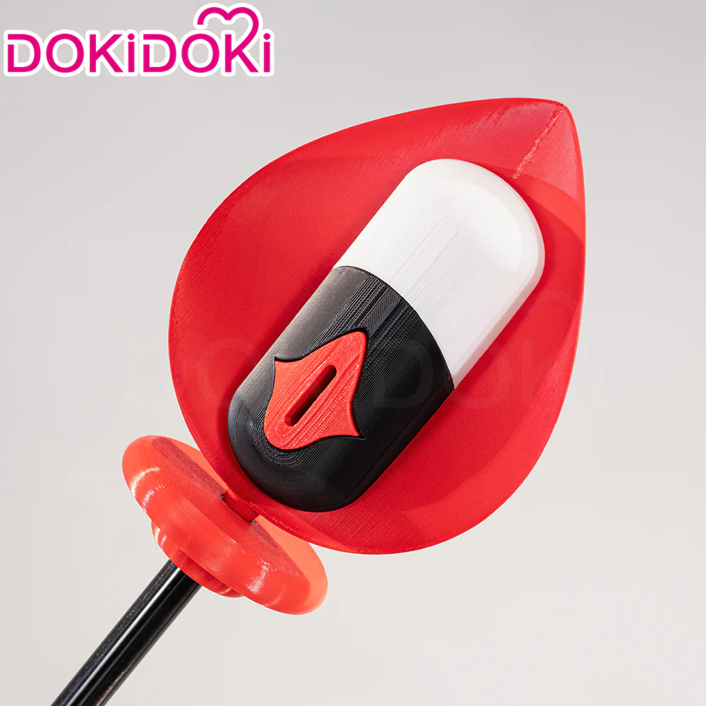 DokiDoki Anime Cosplay Prop Black Red Microphone - Image 4