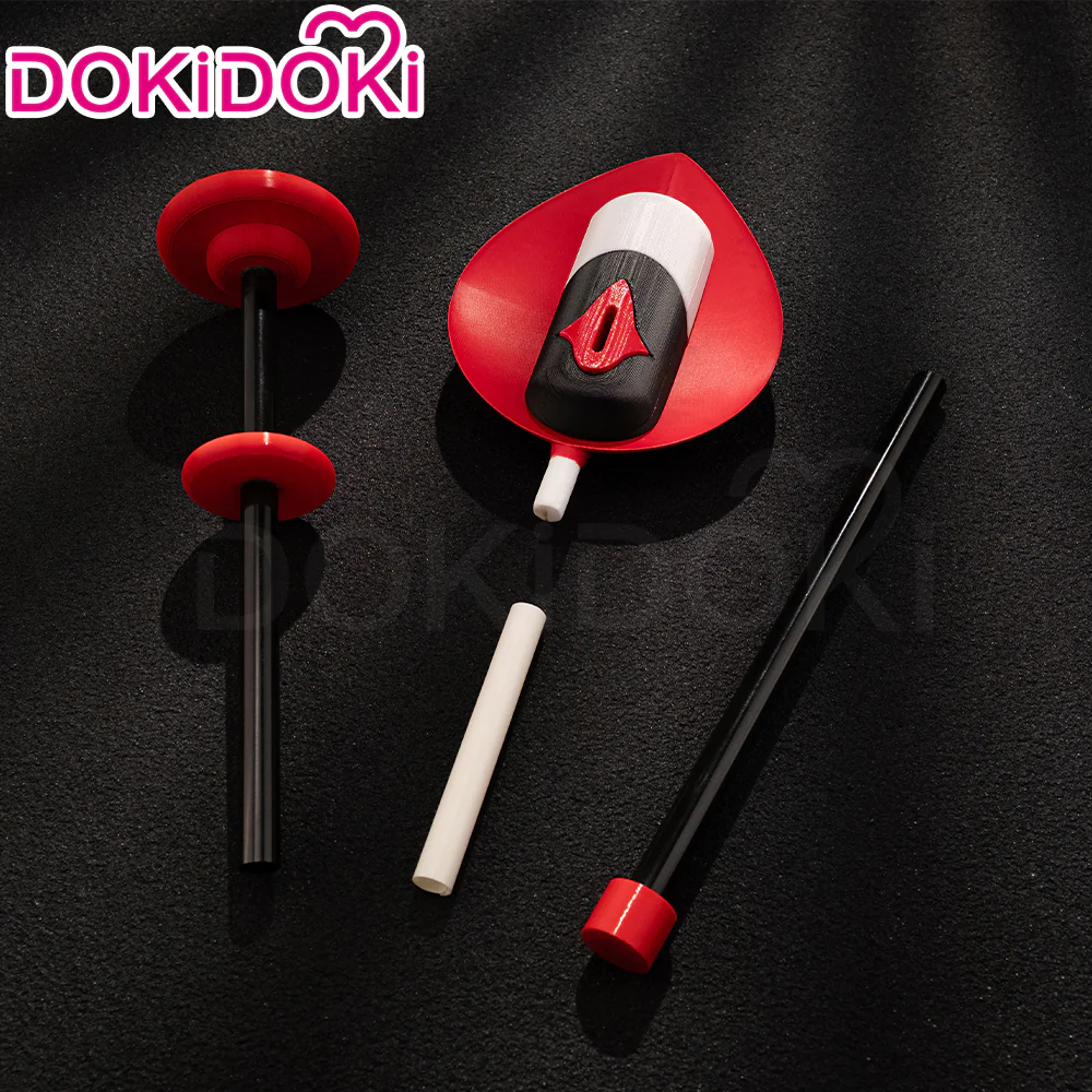 DokiDoki Anime Cosplay Prop Black Red Microphone - Image 5
