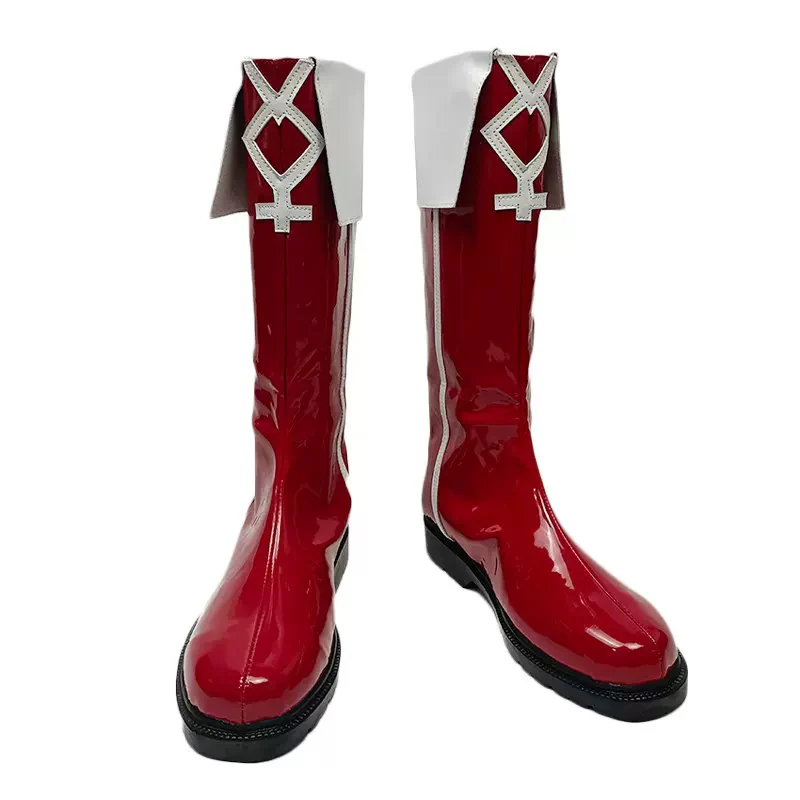DokiDoki Anime Cosplay Shoes Red White Boots - Image 2