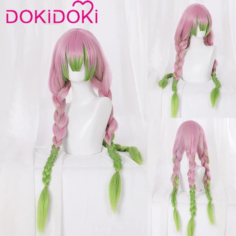 【Ready For Ship】DokiDoki Anime Cosplay Wig Long Pink & Green Hair Halloween
