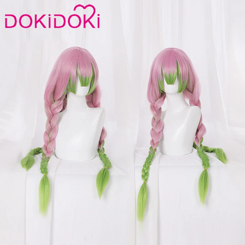 【Ready For Ship】DokiDoki Anime Cosplay Wig Long Pink & Green Hair Halloween - Image 3