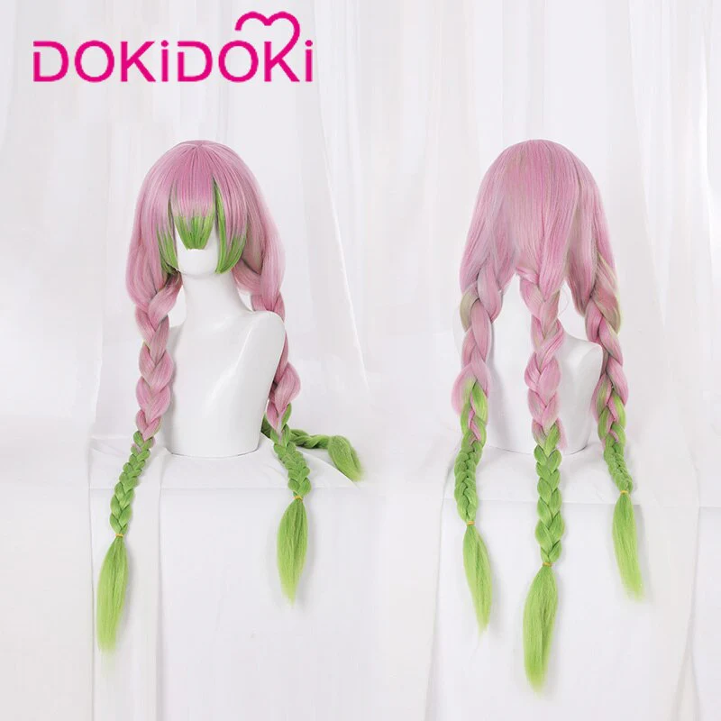 【Ready For Ship】DokiDoki Anime Cosplay Wig Long Pink & Green Hair Halloween - Image 4