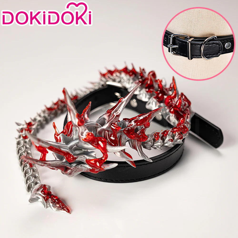 【In Stock】DokiDoki Game Anime Cosplay Prop Choker Gothic Necklace - Image 2