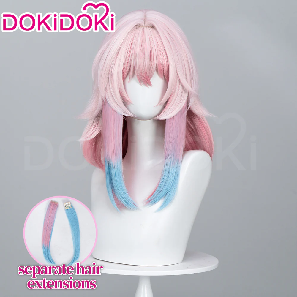 【Partially Ready For Ship】DokiDoki Game Honkai: Star Rail Cosplay March 7th  Wig / Earclip Short Pink Nascent Spring - Image 12