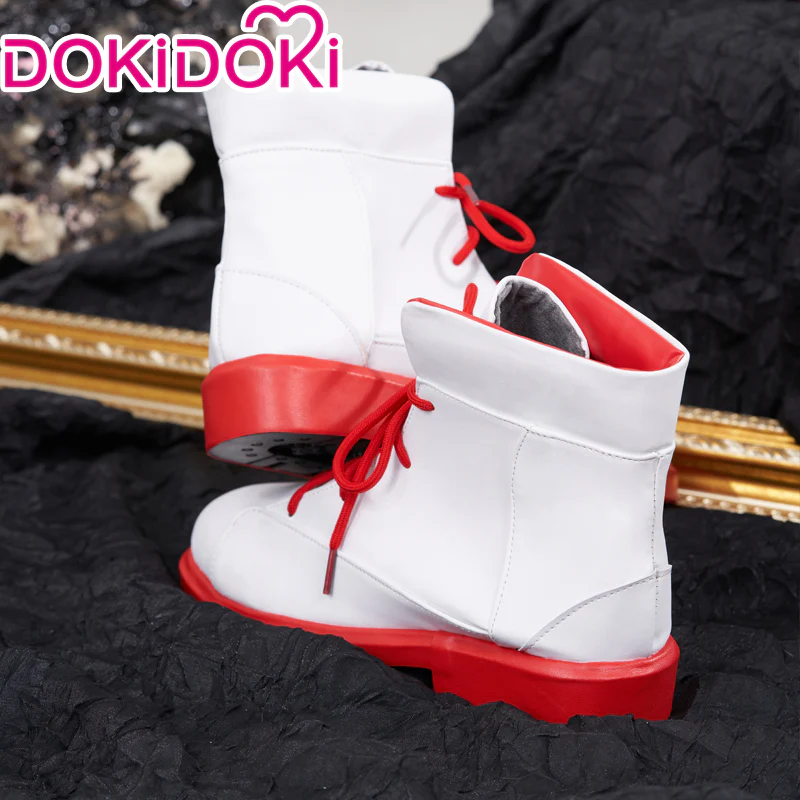 DokiDoki Manga Anime Cosplay Shoes White Red - Image 2
