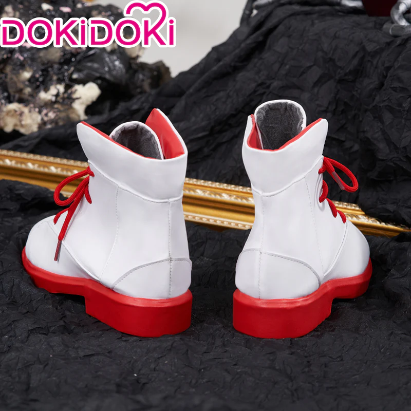 DokiDoki Manga Anime Cosplay Shoes White Red - Image 3