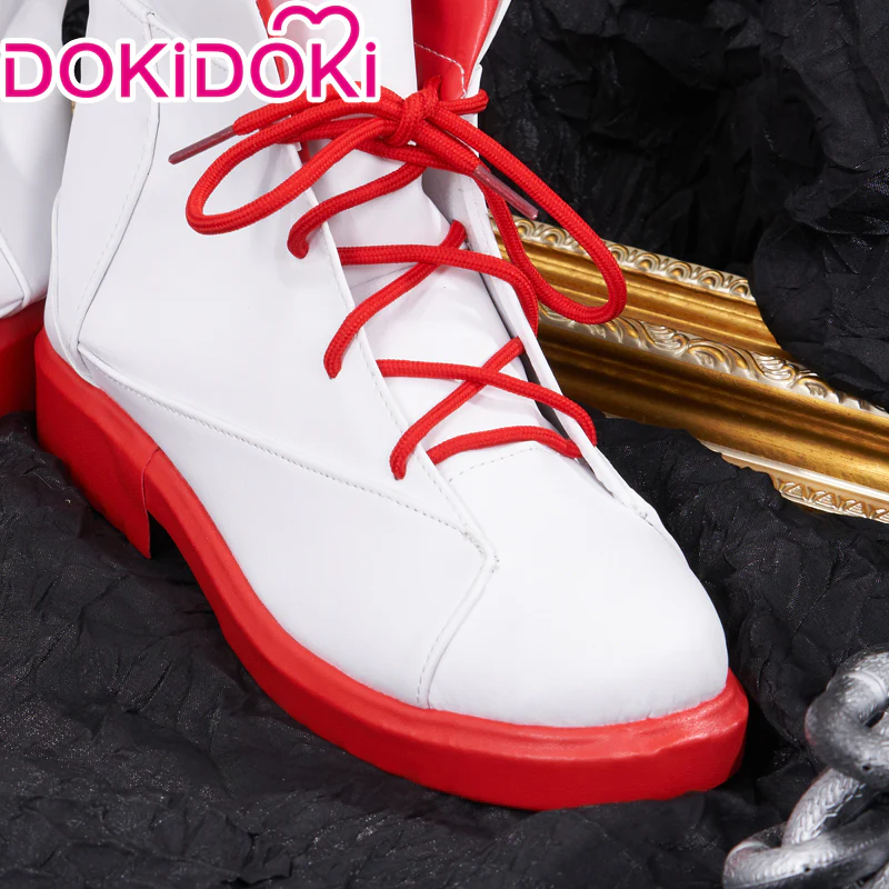 DokiDoki Manga Anime Cosplay Shoes White Red - Image 4