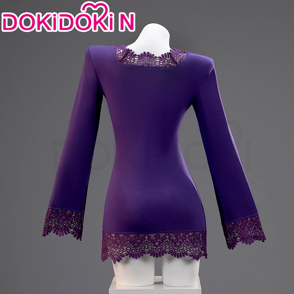 【In Stock】【Size XS-3XL】DokiDoki-N Anime Cosplay  Women Costume Purple Dress Suit - Image 2