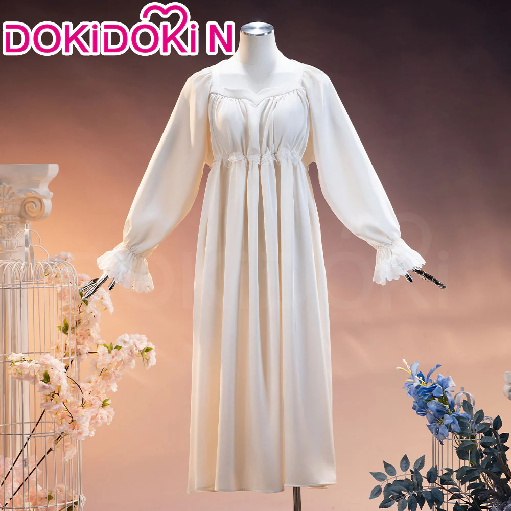 【In Stock】DokiDoki-N Movie Cosplay Costume White Loose Sleep Dress
