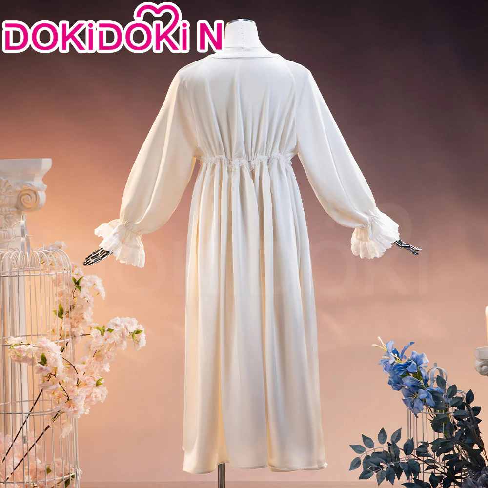 【In Stock】DokiDoki-N Movie Cosplay Costume White Loose Sleep Dress - Image 2