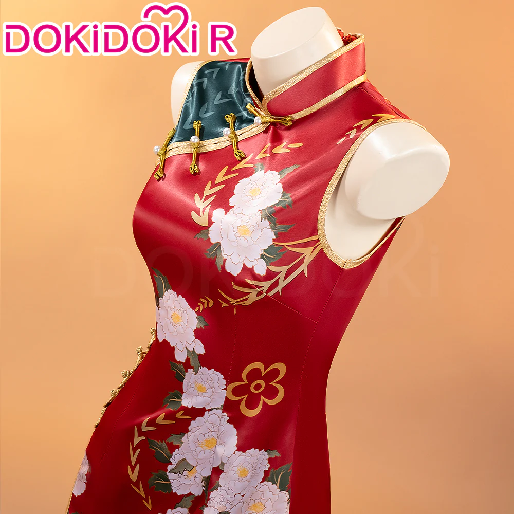 【Ready For Ship】【Last Batch】DokiDoki-R Anime Cosplay Costume Red Cheongsam - Image 3