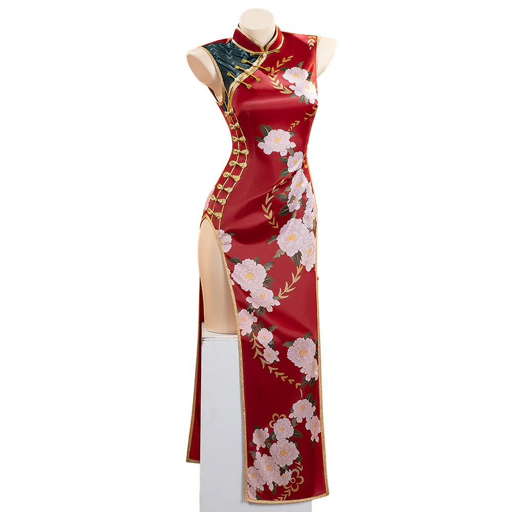 【Ready For Ship】【Last Batch】DokiDoki-R Anime Cosplay Costume Red Cheongsam - Image 5