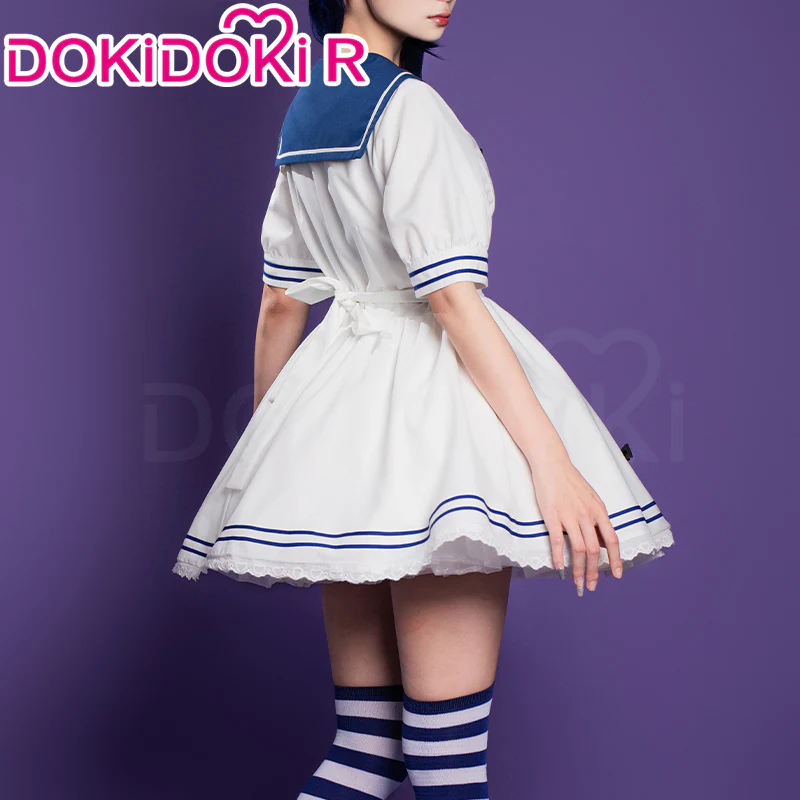 【In Stock】DokiDoki-R Anime Cosplay Costume Blue Navy Dress - Image 4